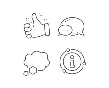 Kabarcık çizgi simgesi konuşun. Konuşma balonu işareti. Sohbet mesajı. Vektör