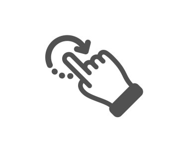 Döndürme hareketi simgesi. Slayt ok işareti. Eylemi kaydırın. Vektör