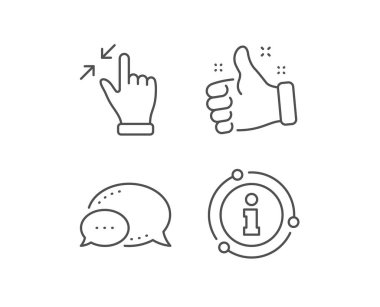 Dokunmatik ekran jest çizgisi simgesi. Uzaklaşma işareti. Aksiyon okları. Sebze