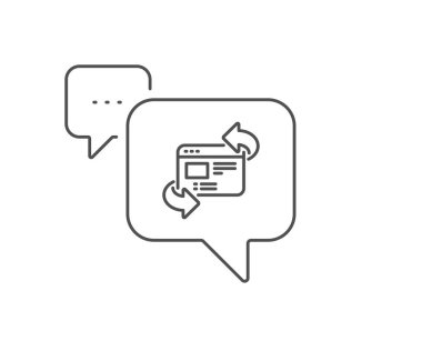 Web sitesi satırı simgesini yenileyin. Web sayfası işaretini güncelleştirin. Vektör