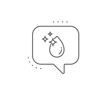 Su damla sıcası simgesi. Kristal su işaretini temizleyin. Vektör