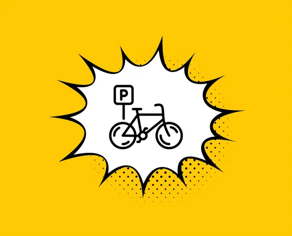 Fahrradparklinien-Symbol. Fahrradparkbeschilderung. Vektor — Stockvektor