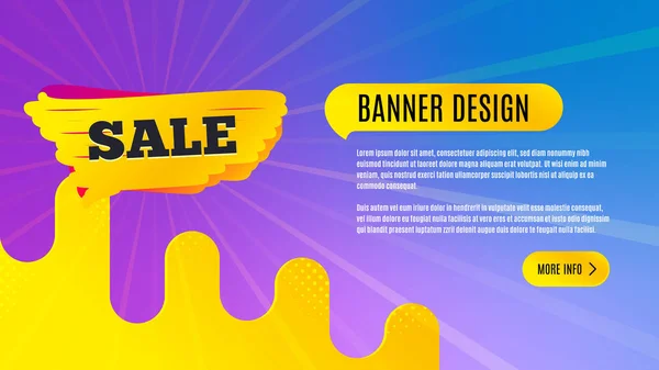 Placa de venta. Forma de banner de descuento. Vector — Vector de stock