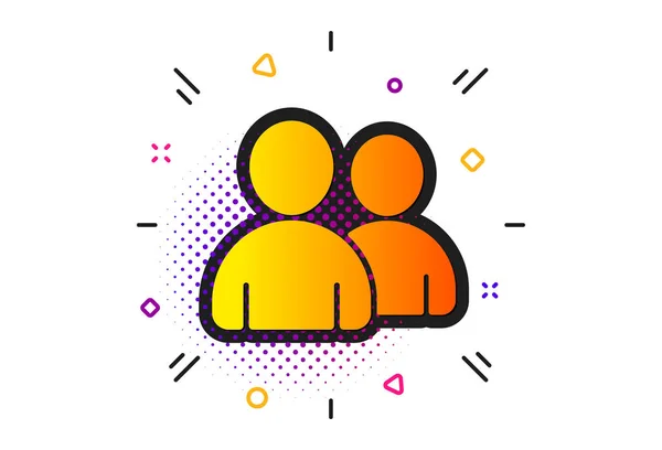 Icono de usuarios. Signo de pareja o grupo. Vector — Vector de stock