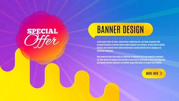 Insignia oferta especial. Forma de banner de descuento. Vector — Archivo Imágenes Vectoriales