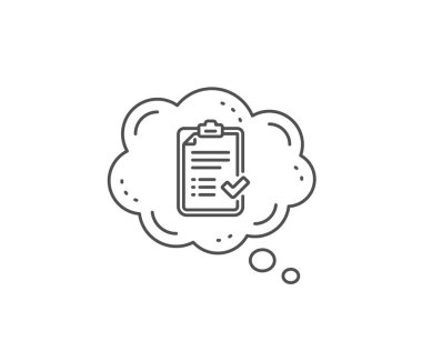 Onaylı denetim listesi satırı simgesi. Kabul edilen veya onaylanan işaret. Vektör