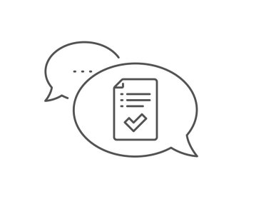 Onaylı denetim listesi satırı simgesi. Kabul edilen veya onaylanan işaret. Vektör