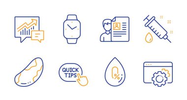 Muhasebe, Brezilya fındığı ve alkol ikonu yok. İş görüşmesi, hızlı ipuçları ve şırınga işaretleri. Vektör