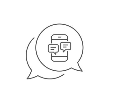 Telefon Mesajı simgesi. Mobil sohbet işareti. Vektör