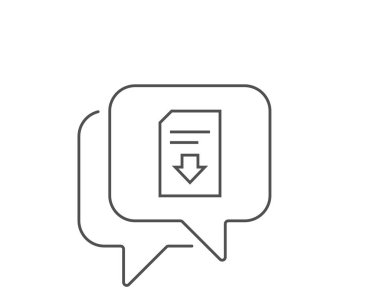 Belge satırı simgesini indirin. Dosya işareti. Vektör