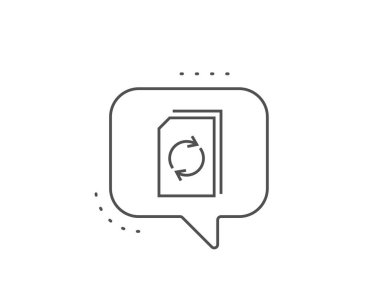 Belge satırı simgesini güncelleştirin. Dosya işaretini yenileyin. Vektör