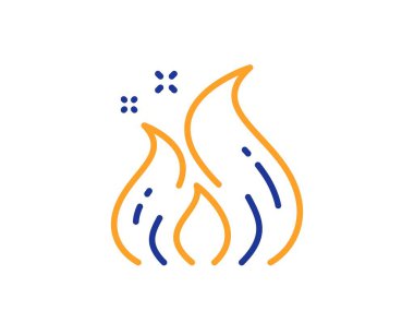 Yangın enerji hattı simgesi. Alev işareti. Ekoloji gücü. Vektör