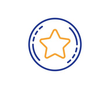 Sadakat yıldız çizgisi simgesi. Bonus puanlar. İndirim programı. Vektör