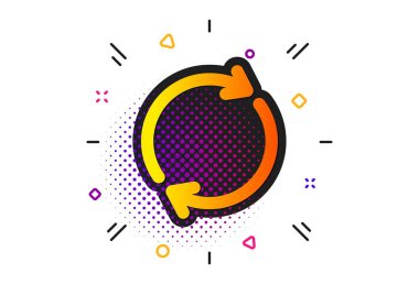 Simgeyi yenileyin. Döndürme ok işareti. Vektör