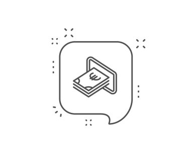 Nakit para satırı simgesi. Bankacılık para birimi. Vektör