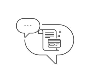 Ödeme kredi kartı satırı simgesi. Posta tabelası ile para. Vektör