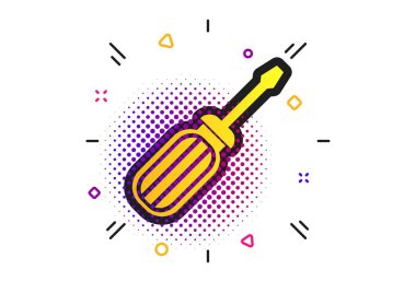 Tornavida takım işareti simgesi. Sembolü düzeltin. Vektör