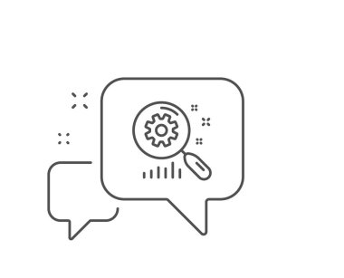 Arama istatistikleri satır simgesi. Analiz işaretini bul. Vektör