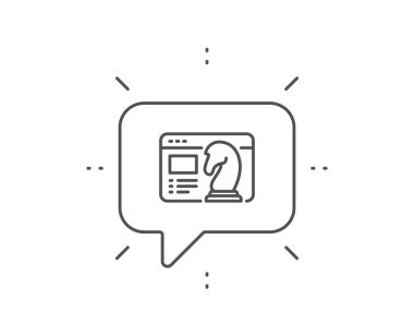 Seo strateji çizgi simgesi. Arama motoru optimizasyonu işareti. Vektör