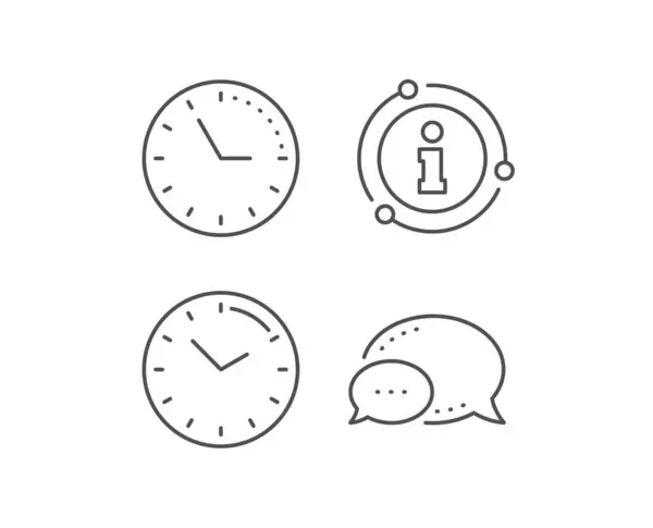 Icono de línea de gestión de tiempo. Señal de reloj. Mira. Vector — Archivo Imágenes Vectoriales
