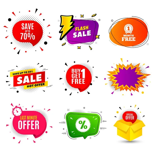 Save up to 70%. Discount Sale offer price sign. Vector — Stock Vector