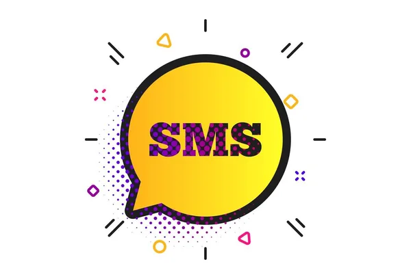 SMS konuşma balonu simgesi. Bilgi sembolü. Vektör — Stok Vektör