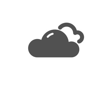 Bulutlu hava ikonu. Bulut işareti. Gökyüzü. Vektör