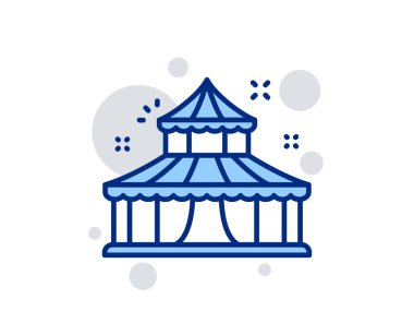 Sirk çizgisi simgesi. Lunapark tabelası. Vektör