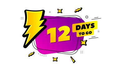 12 gün kaldı. 12 gün kaldı. Vektör