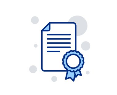 Sertifika Madalyası simgesi. Diploma başarısı. Vektör