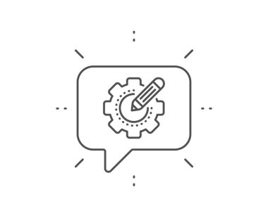 Ayarlar vites çizgisi simgesi. Yıldız işaretli çark. Çalışan p 'yi düzenle