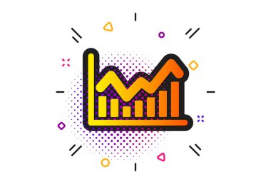 Finansal grafik simgesi. Finans grafiği. Vektör