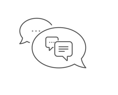 Noktaileti simgesi. Sohbet yorum işareti. Konuşma balonu. Vektör