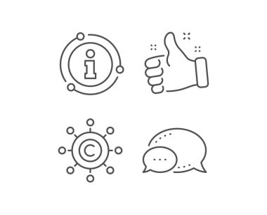 Copywriting ağ satırı simgesi. Telif hakkı işareti. Vektör