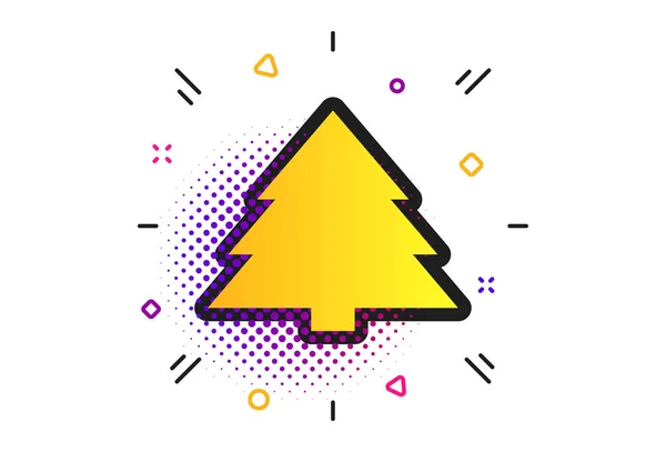 Christmas tree sign icon. Holidays button. Vector — Stock Vector