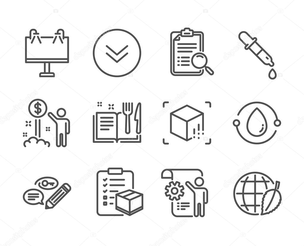 Set of Business icons, such as Keywords, Environment day, Cold-p