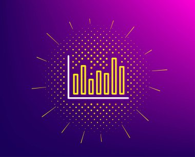 Sütun grafiği satır simgesi. Finansal grafik. Vektör