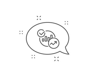 Grafikler, Istatistik satırı simgesi. Rapor grafik işareti. Vektör