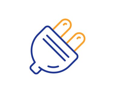 Elektrikli fiş hattı simgesi. Enerji işareti. Elektrik gücü. Vektör