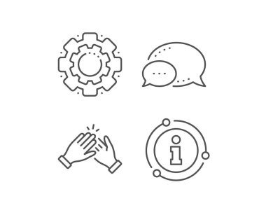 Alkışlama elleri çizgi simgesi. Alkış işareti. Vektör