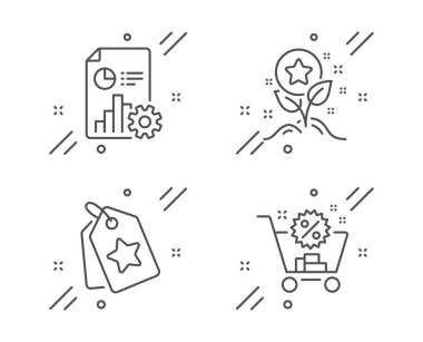 Rapor, sadakat noktaları ve sadakat simgeleri ayarlandı. Alışveriş arabası.