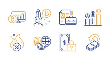 Özel ödeme, Bitcoin projesi ve Bitcoin grafik simgeleri ayarlandı. Dur.