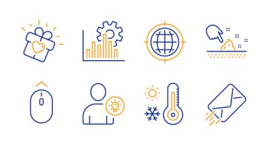 Seo internet, Seo grafik ve hava durumu termometresi simgeleri ayarlandı. Geçiş