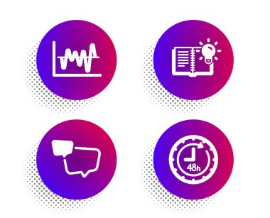 Ürün bilgisi, hisse senedi analizi ve konuşma balonu ikonları ayarlandı. 4