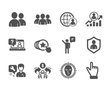 Uluslararası işe alım, Faq, Use gibi bir grup insan simgesi