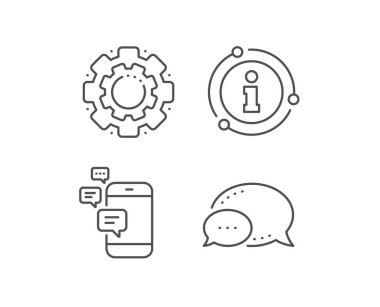 İletişim hattı simgesi. Akıllı telefon sohbet işareti. Vektör