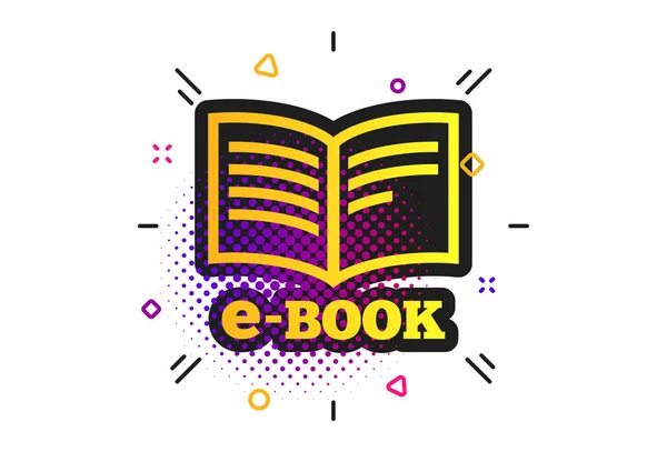 E-Book teken pictogram. Elektronisch boek symbool. Vector — Stockvector