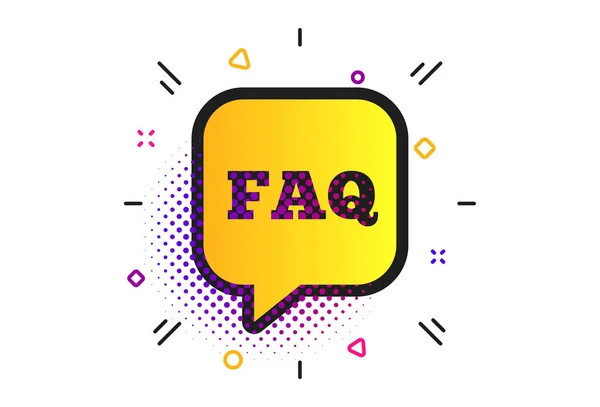 FAQ information sign icon. Help symbol. Vector — Stock Vector