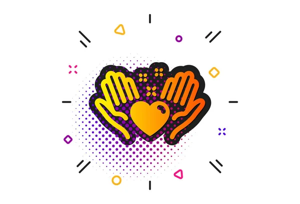 Hold heart icon. Friends love sign. Friendship hand. Vector — Stock Vector