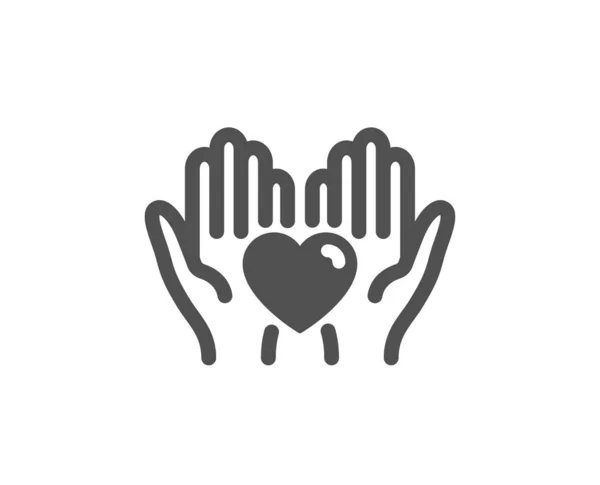 Κρατήστε το εικονίδιο της καρδιάς. Οι φίλοι αγαπούν την πινακίδα. Χέρι φιλίας. Διάνυσμα — Διανυσματικό Αρχείο